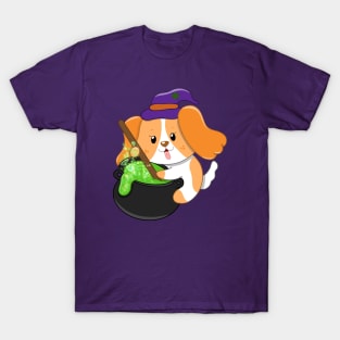 Witchy Halloween Puppy T-Shirt